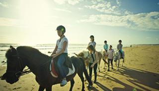 Equitation sur la plage